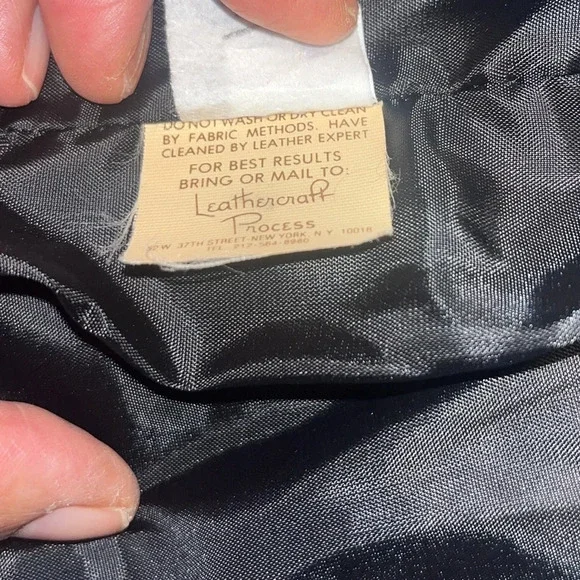 Vintage Leathercraft Black Leather Button Up Jacket Size 40 R